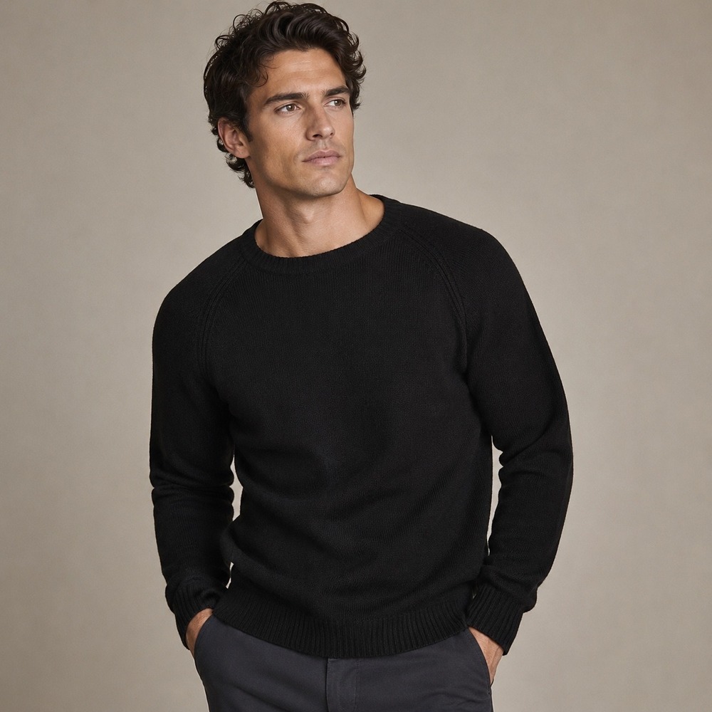 Polo Ralph Lauren Mens Charcoal Grey Waffle Knit Thermal Long Sleeve Shirt M